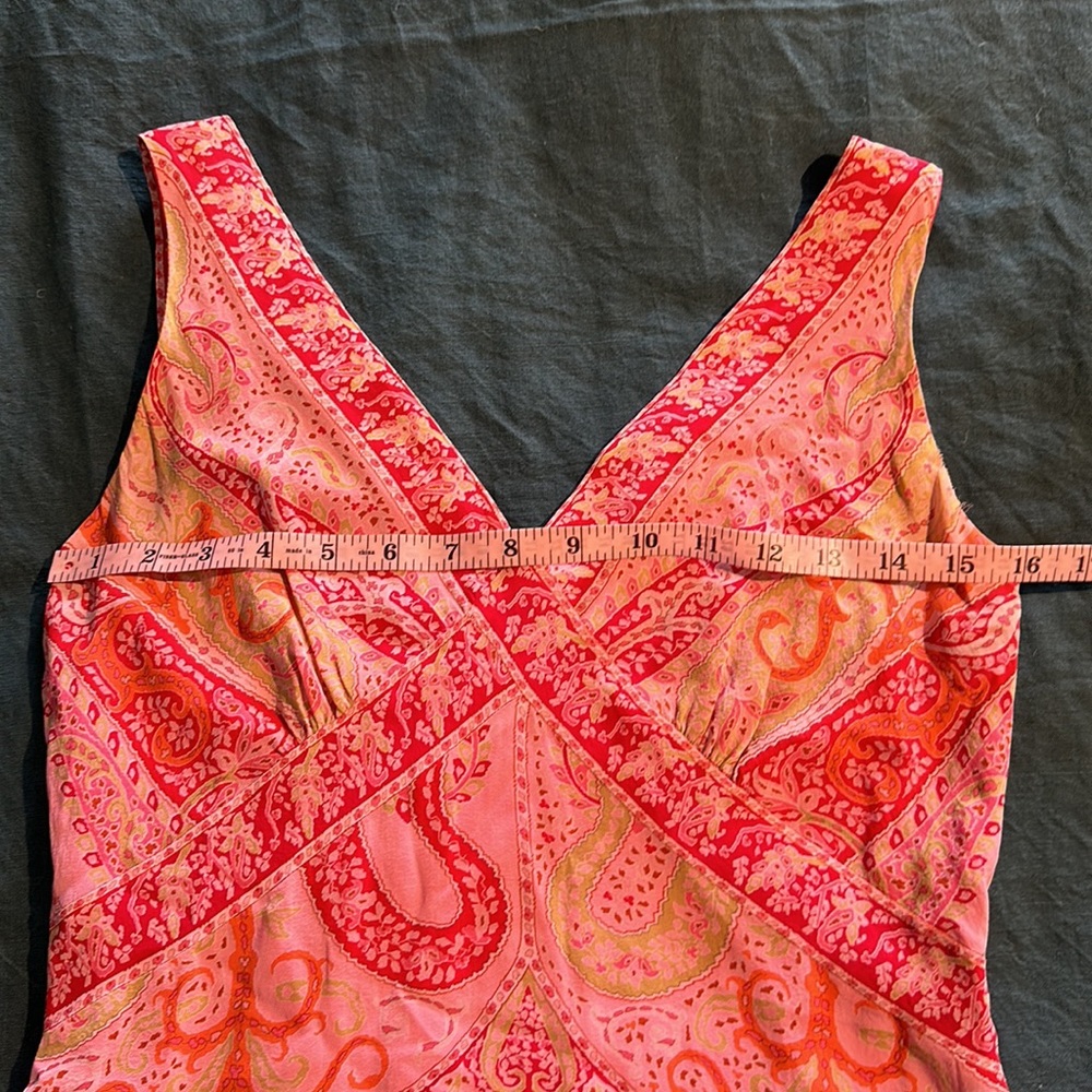 Elie Tahari boho feminine pink floral paisley - Picture 6 of 9